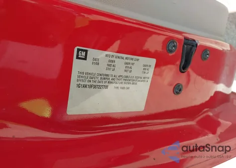 2008 Chevrolet Cobalt Ls z USA, uszkodzony, nr VIN 1G1AK18F387227708